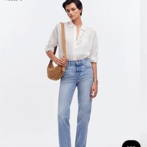 Madewell mid rise 90’s straight jeans